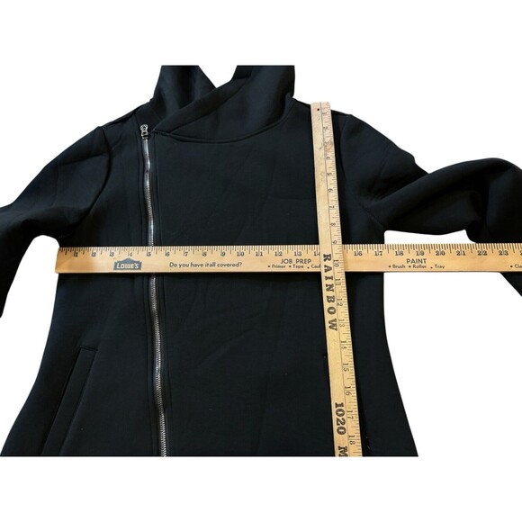 Betsey Johnson hooded jacket women’s longline scuba jacket sz small Asymmetrical - Picture 5 of 16